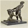 Image 10 : Erotic Nude Bronze Statue on Marble Base Figurine