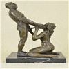 Image 1 : Erotic Nude Bronze Statue on Marble Base Figurine