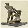 Image 6 : Erotic Nude Bronze Statue on Marble Base Figurine