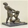 Image 9 : Erotic Nude Bronze Statue on Marble Base Figurine