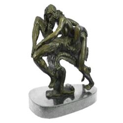 Erotic Moment between Male and Female Nude Bronze Sculpture