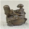 Image 5 : Skeleton Embracing Nude Nymph Pen Holder Key Storage Bronze Sculpture