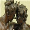 Image 2 : Nude Erotic Nymph With Satyr Bronze Sculpture