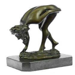 Classic Pin Up Nude Girl Bronze Sculpture