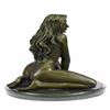 Image 4 : Nude Female Bronze on Marble Base Figurine