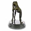Image 1 : Nude Girl Bronze Sculpture on Marble Base Figure