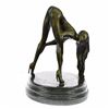 Image 5 : Nude Girl Bronze Sculpture on Marble Base Figure