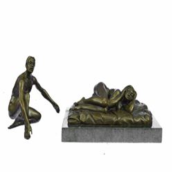 Two Piece Couple Having Sex Bronze Sculpture