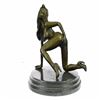 Image 1 : Nude Sexy Woman Bronze Sculpture on Marble Base Statue