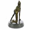 Image 2 : Nude Sexy Woman Bronze Sculpture on Marble Base Statue