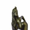Image 6 : Nude Sexy Woman Bronze Sculpture on Marble Base Statue
