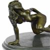 Image 7 : Nude Sexy Woman Bronze Sculpture on Marble Base Statue