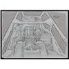 Image 1 : ALIENS (1986) - Hand-drawn Ron Cobb Dropship Cockpit Front View Concept Sketch