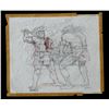Image 3 : CONAN THE BARBARIAN (1982) - Pair of Hand-Drawn Ron Cobb Bloody Combat Concept Sketches
