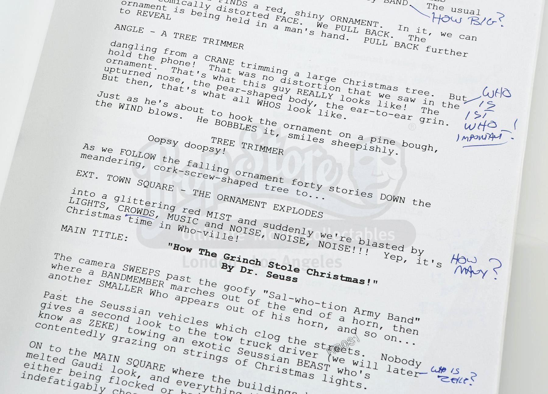 HOW THE GRINCH STOLE CHRISTMAS (2000) - Rick Baker’s Annotated Third ...