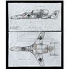 Image 1 : RAIDERS OF THE LOST ARK (1981) - Pair of Hand-Drawn Ron Cobb Early Draft Nazi Plane Concept Sketches