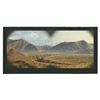 Image 1 : INDIANA JONES AND THE LAST CRUSADE (1989) - Hand-Painted Mark Sullivan Canyon Matte Painting Study