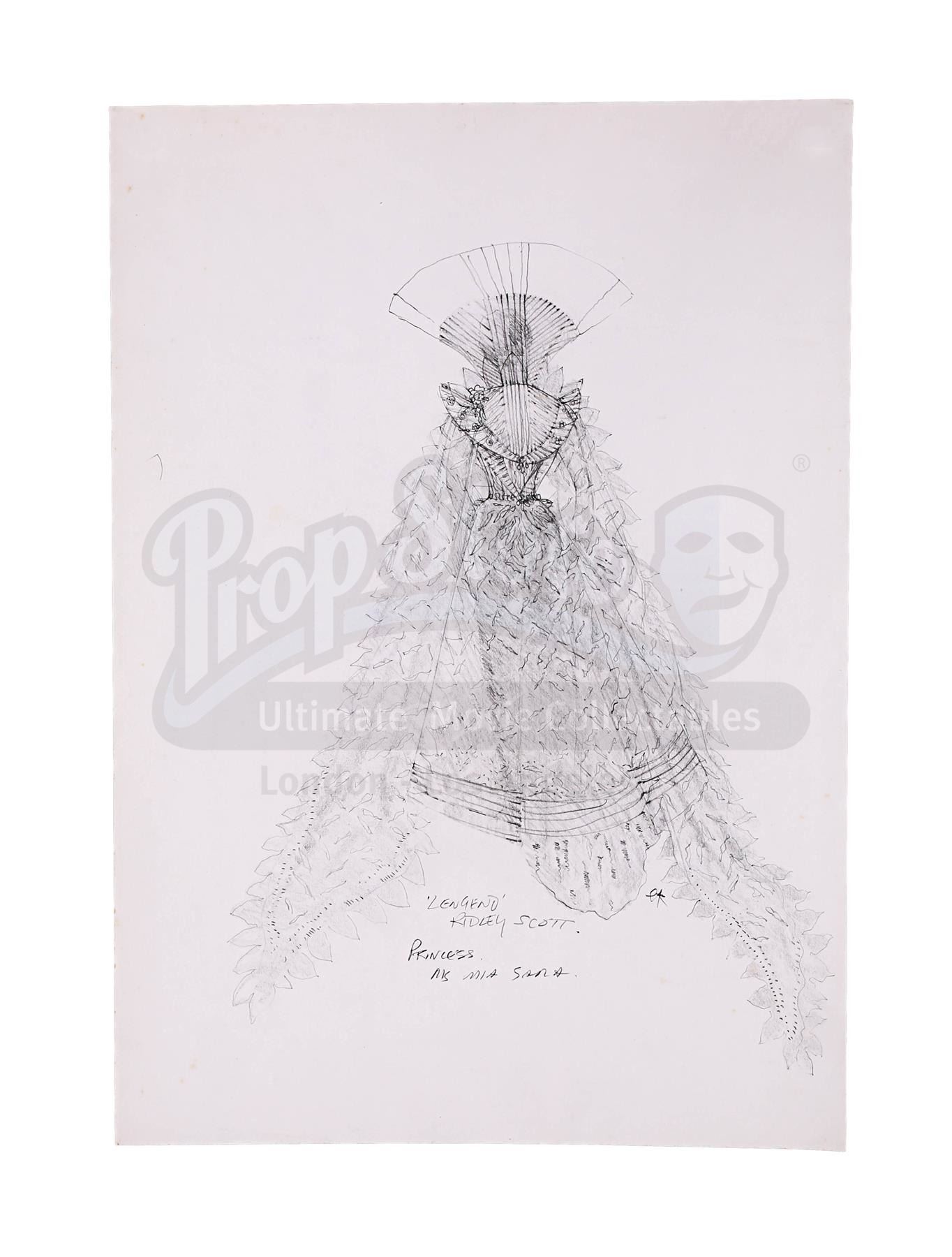 LEGEND (1985) - Charles Knode Pencil-Drawn Costume Designs