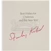 Image 3 : SHINING, THE (1980) - Stanley Kubrick Signed Christmas Card