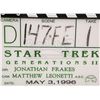 Image 2 : STAR TREK: FIRST CONTACT (1996) - Production-Used "Generations II" Clapperboard