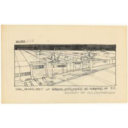 STAR WARS: A NEW HOPE (1977) - Hand-drawn Joe Johnston Death Star Trench Storyboard