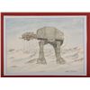Image 2 : STAR WARS: THE EMPIRE STRIKES BACK (1980) - Alan Tomkins Hand-Painted Watercolour AT-AT Artwork