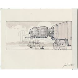 STAR WARS: THE EMPIRE STRIKES BACK (1980) - Hand-drawn Joe Johnston Imperial Walkers Storyboard