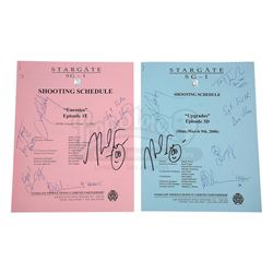 STARGATE SG-1 (TV SERIES 1997-2007) - Cast-Autographed Shooting Schedules