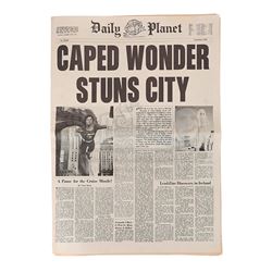 SUPERMAN (1978) - Daily Planet "Caped Wonder Stuns City" Newspaper