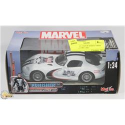 MARVEL PUNISHER DODGE VIPER 1:24 SCALE DIE CAST