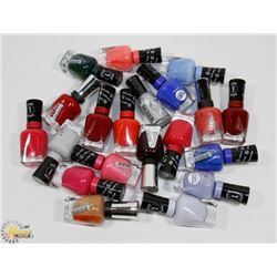 BAG OF ASSORTED NAIL POLISH.