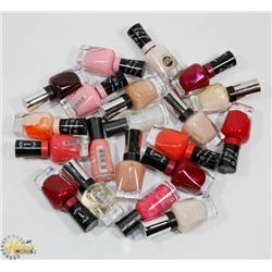 BAG OF ASSORTED NAIL POLISH.