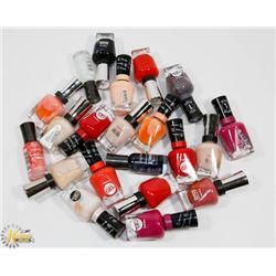 BAG OF ASSORTED NAIL POLISH.
