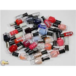 BAG OF ASSORTED NAIL POLISH.