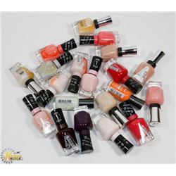 BAG OF ASSORTED NAIL POLISH.