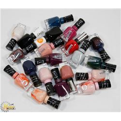 BAG OF ASSORTED NAIL POLISH.