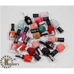 BAG OF ASSORTED NAIL POLISH.