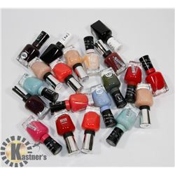 BAG OF ASSORTED NAIL POLISH.