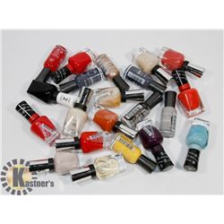 BAG OF ASSORTED NAIL POLISH.