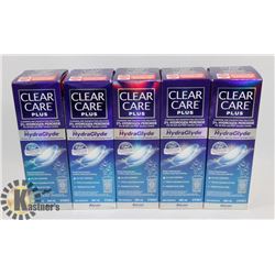 LOT OF 5 CLEAR CARE PLUS HYDRAGLYDE CLEANING &