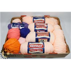 FLAT OF ASSORTED YARN.