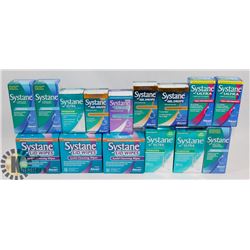 BAG OF ASST SYSTANE LUBRICATING EYE DROPS.