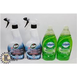 BAG WITH DAWN HAND SOAP & VIM MOULD REMOVER