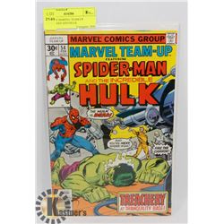 VINTAGE MARVEL TEAM UP SPIDERMAN AND HULK
