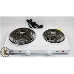 NEW AUTO 2 BURNER HOT PLATE.