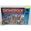 Image 1 : FACTORY SEALED MONOPOLY WORLD EDITION.
