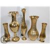 Image 1 : ETCHED BRASS VASES