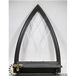 BROWN ACCENT WALL PIECE/BRIC-A-BRAC. HOME