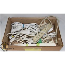 LOT OF ASSORTED POWER BARS AND EXTENSION CORDS
