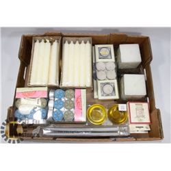 FLAT OF ASSORTED CANDLES